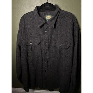 Cabelas 100% Wool Shacket Men’s Size XL Grey Button Down Long Sleeve Outdoors